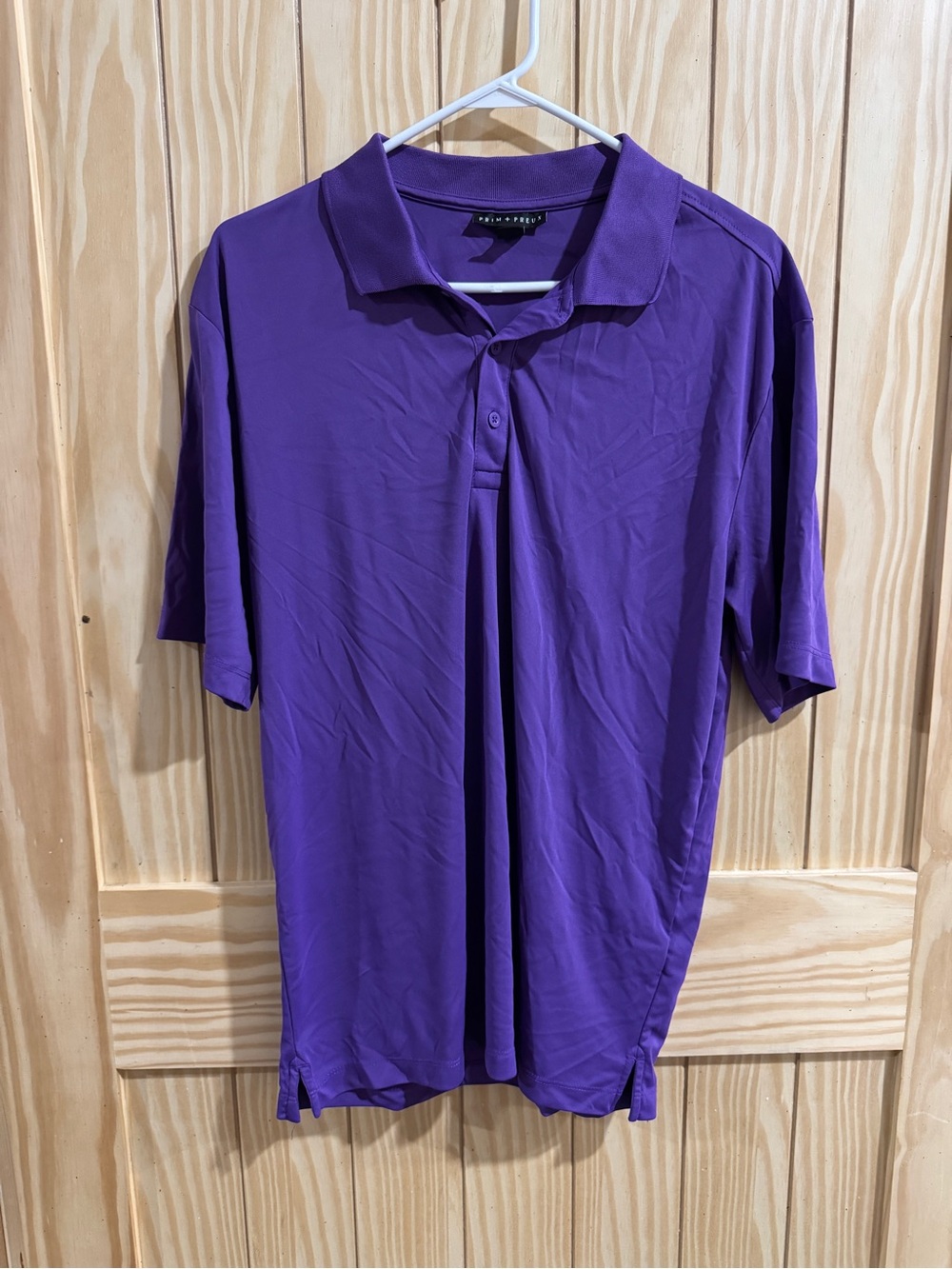 Prim & Preux Deep Purple Short Sleeve polo—Large